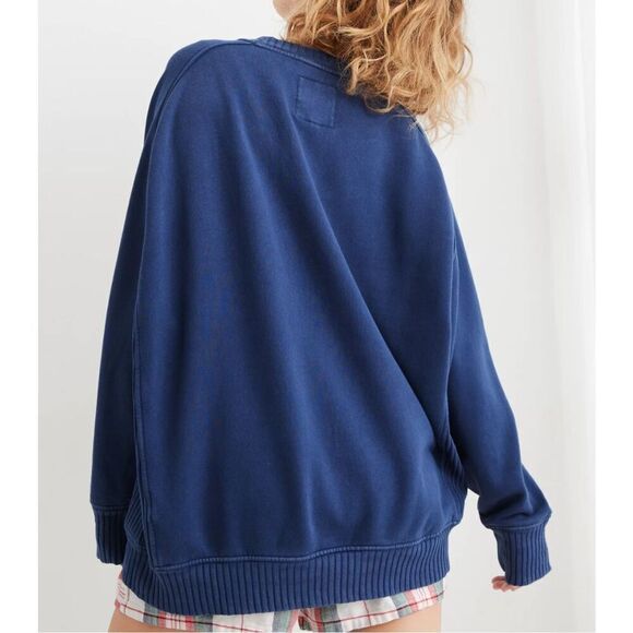 Aerie Down-To-Earth Crew Sweatshirt relaxed fit size XS - Picture 2 of 9
